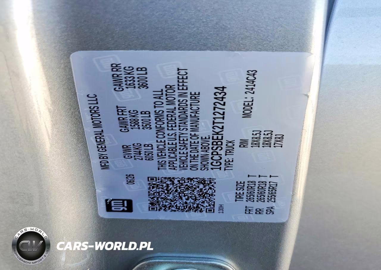 2026 Chevrolet Colorado VIN:1GCPSBEK2T1272434 - 13