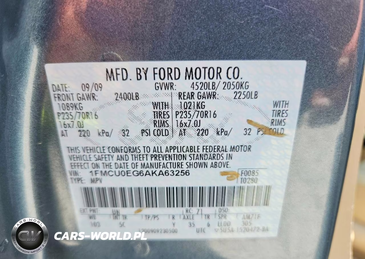 2010 Ford Escape Limited VIN:1FMCU0EG6AKA63256 - 13