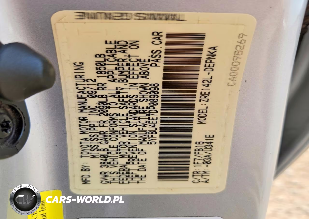 2013 Toyota Corolla Le VIN:5YFBU4EE7DP089098 - 13