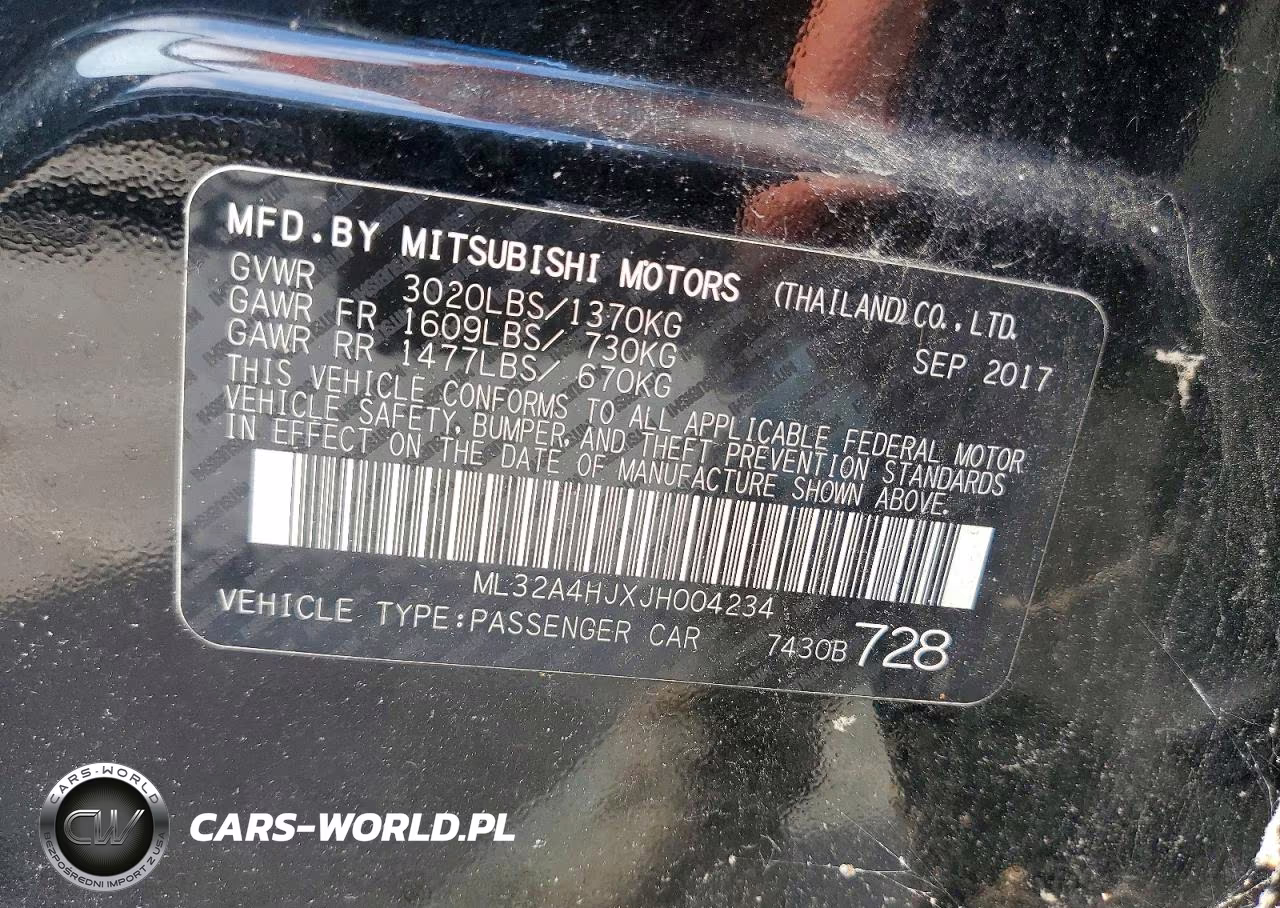 2018 Mitsubishi Mirage Se VIN:ML32A4HJXJH004234 - 12