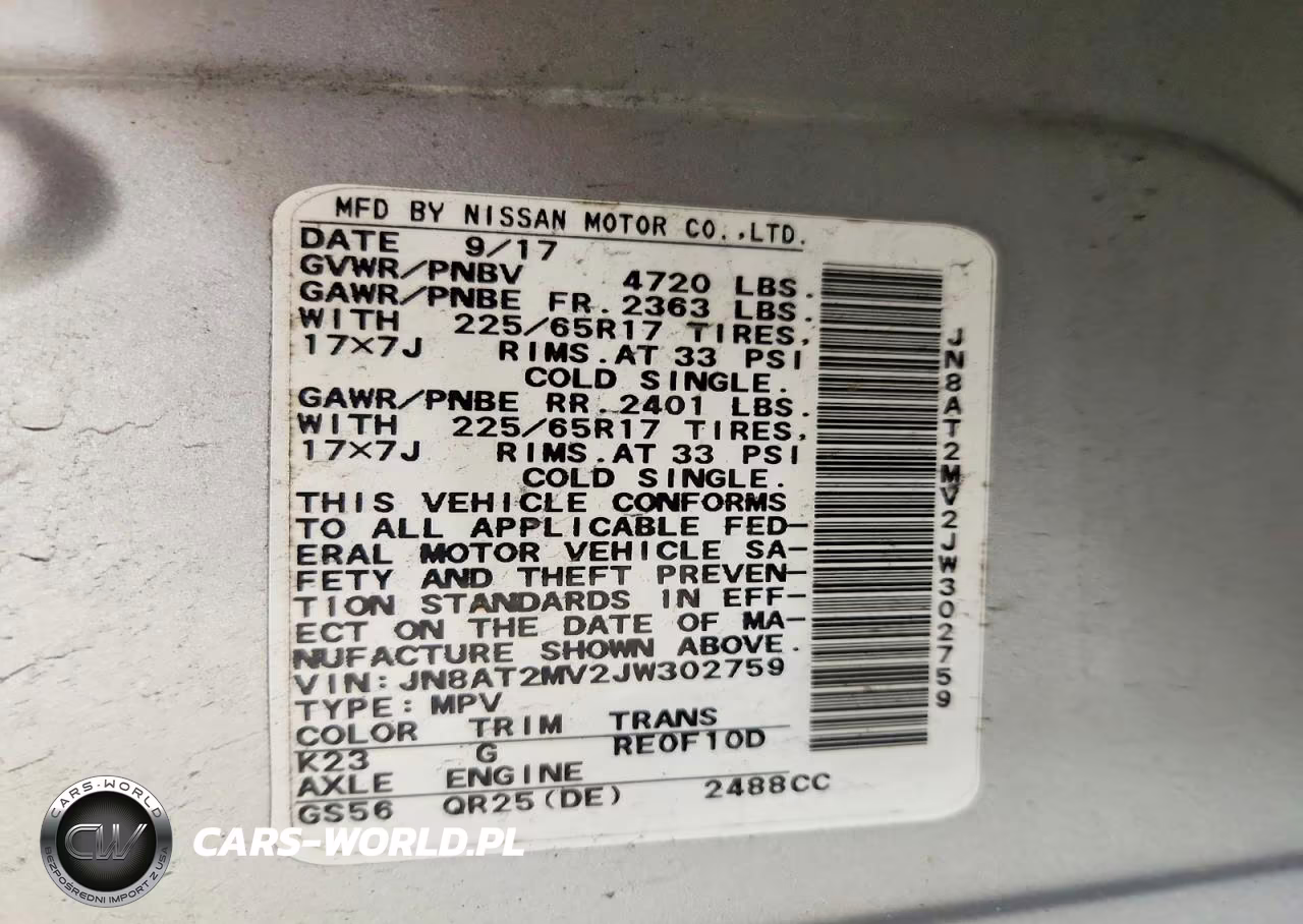 2018 Nissan Rogue Sv VIN:JN8AT2MV2JW302759 - 13