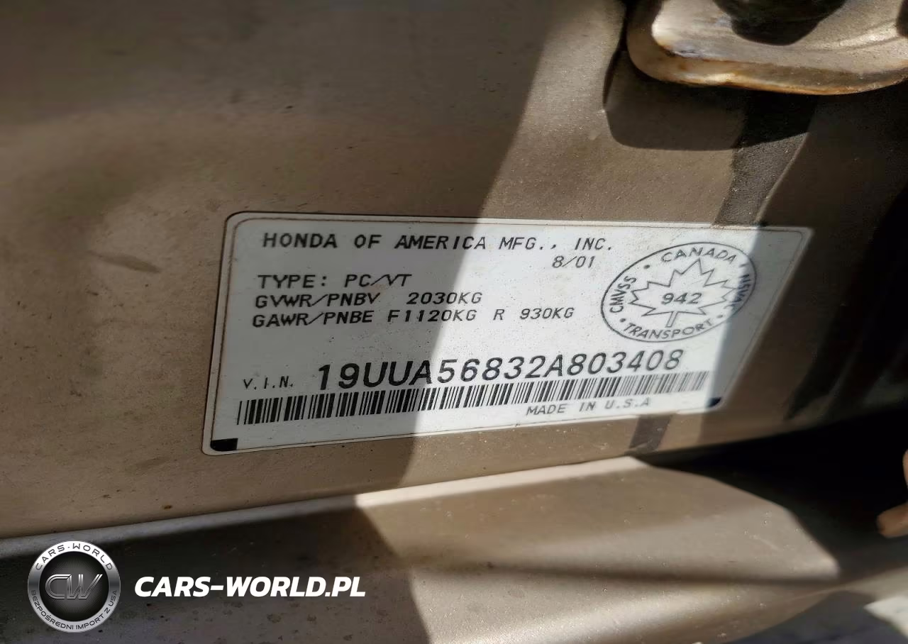 2002 Acura 3.2Tl Type-S VIN:19UUA56832A803408 - 12