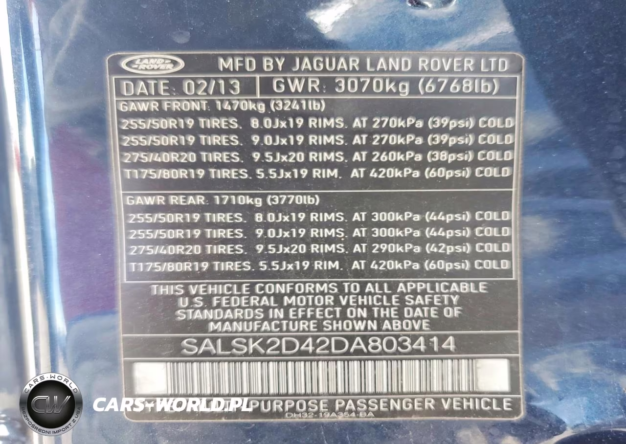 2013 Land Rover Range Rover Sport Hse Luxury VIN:SALSK2D42DA803414 - 14