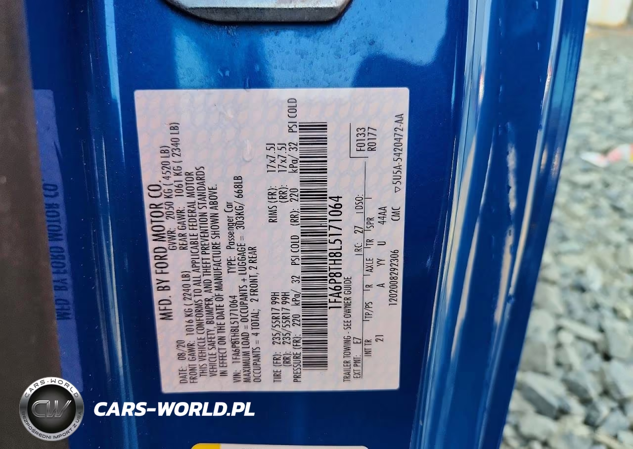 2020 Ford Mustang VIN:1FA6P8TH8L5171064 - 12