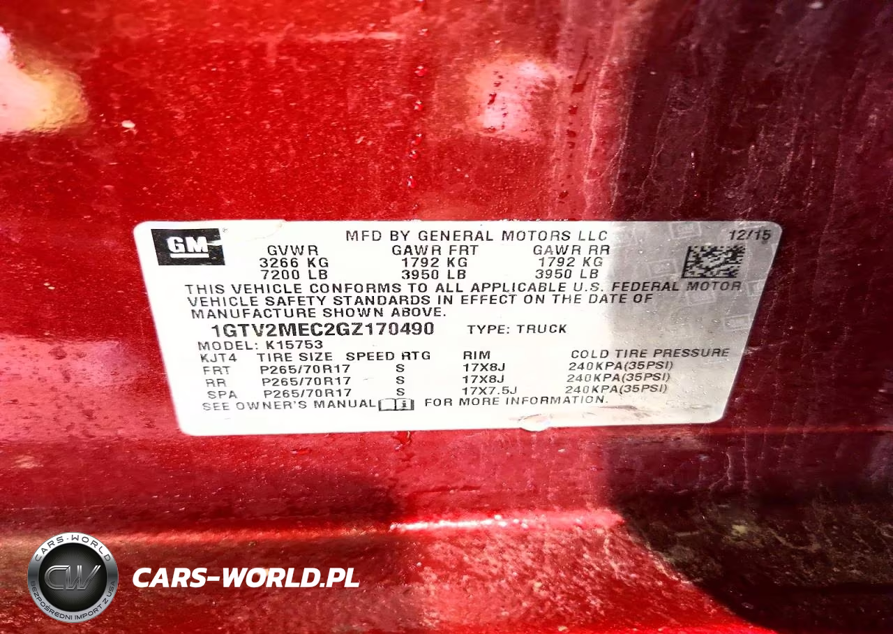 2016 GMC Sierra K1500 Sle VIN:1GTV2MEC2GZ170490 - 12
