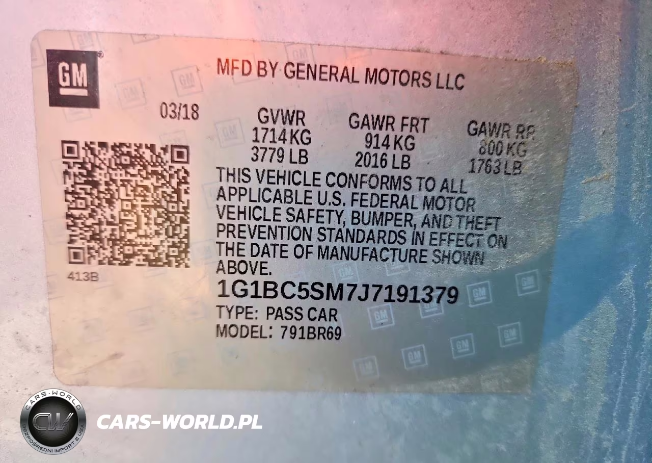 2018 Chevrolet Cruze Ls VIN:1G1BC5SM7J7191379 - 12
