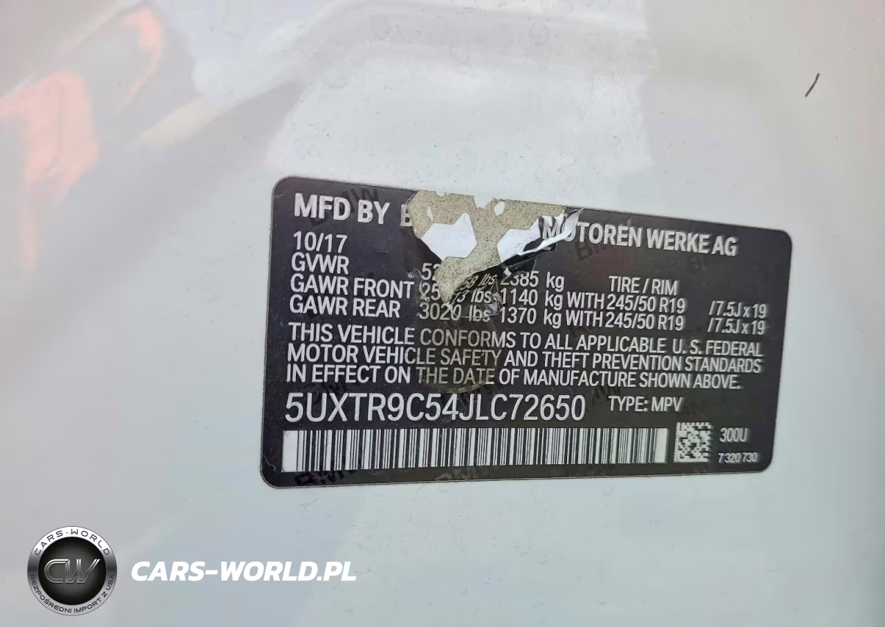 2018 BMW X3 xDrive30I VIN:5UXTR9C54JLC72650 - 12