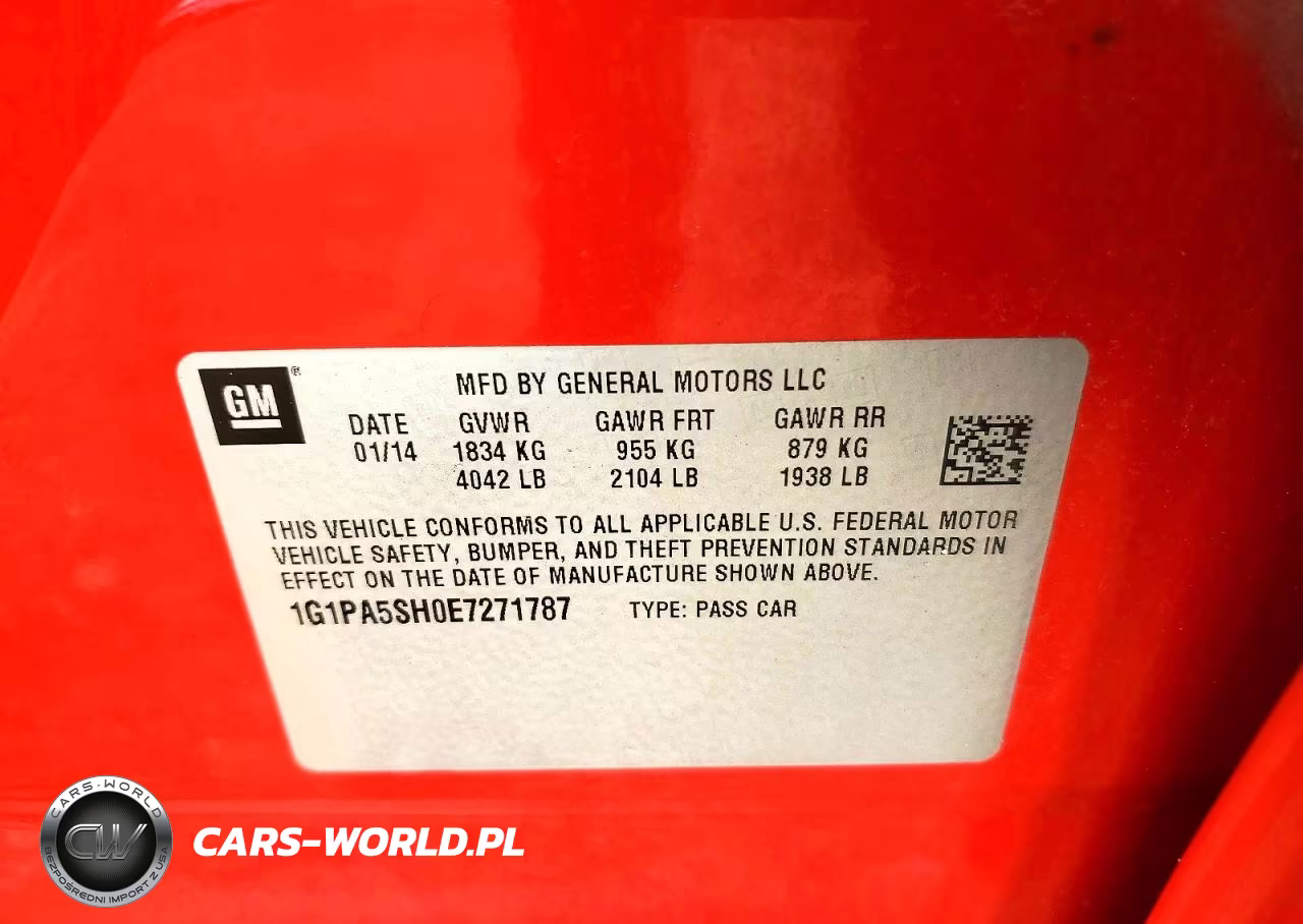 2014 Chevrolet Cruze Ls VIN:1G1PA5SH0E7271787 - 13