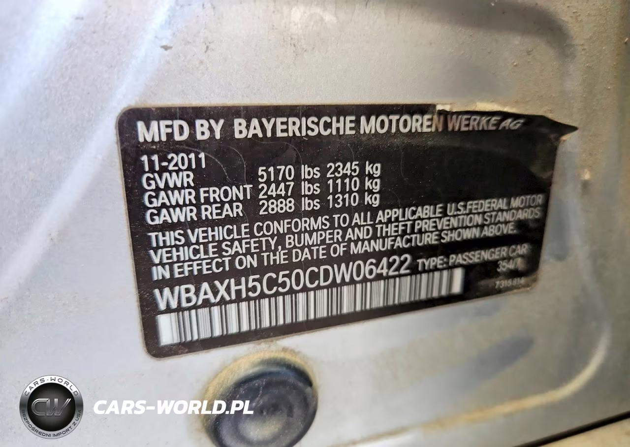 2012 BMW 528 Xi VIN:WBAXH5C50CDW06422 - 12