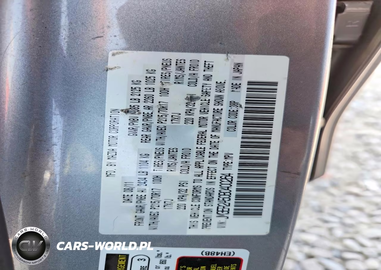 2011 Mazda Cx-7 VIN:JM3ER2A50B0400264 - 12
