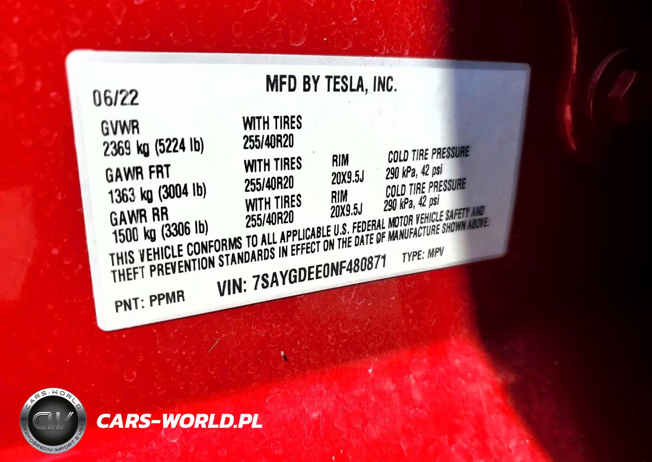 2022 Tesla Model Y VIN:7SAYGDEE0NF480871 - 13