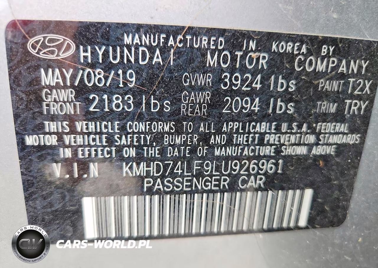2020 Hyundai Elantra Se VIN:KMHD74LF9LU926961 - 12
