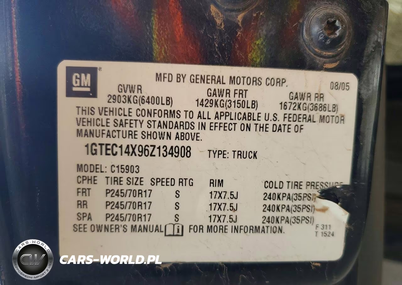 2006 GMC New Sierra C1500 VIN:1GTEC14X96Z134908 - 12