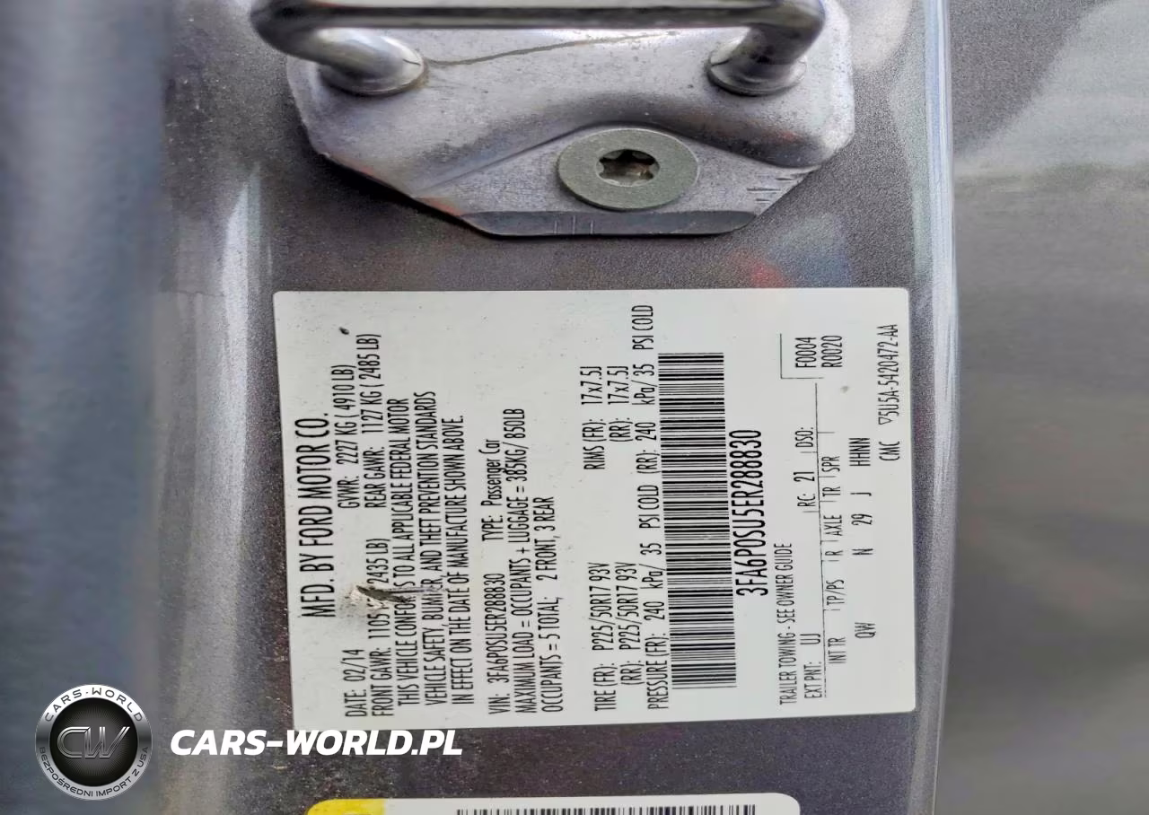 2014 Ford Fusion Titanium Phev VIN:3FA6P0SU5ER288830 - 12