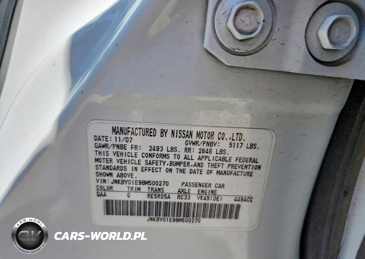 2008 Infiniti M45 Base VIN:JNKBY01E98M500270 - 13