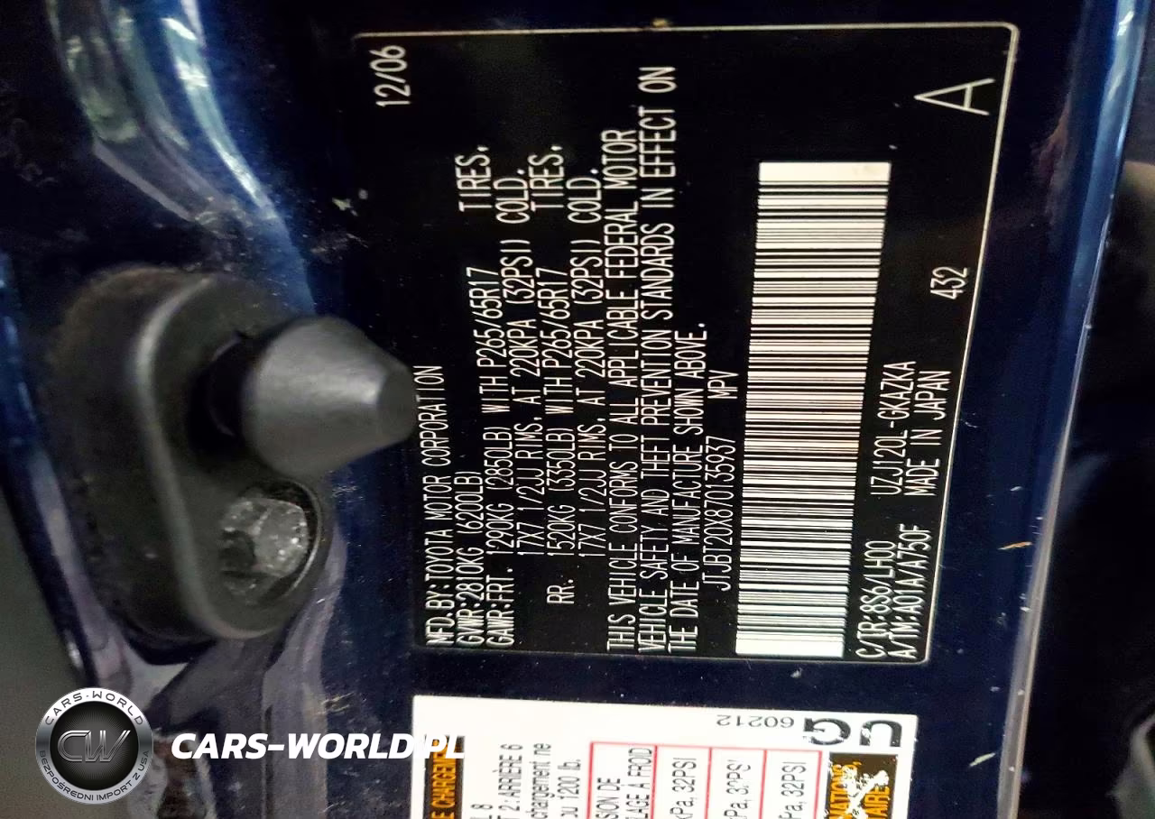 2007 Lexus Gx 470 VIN:JTJBT20X870135937 - 14