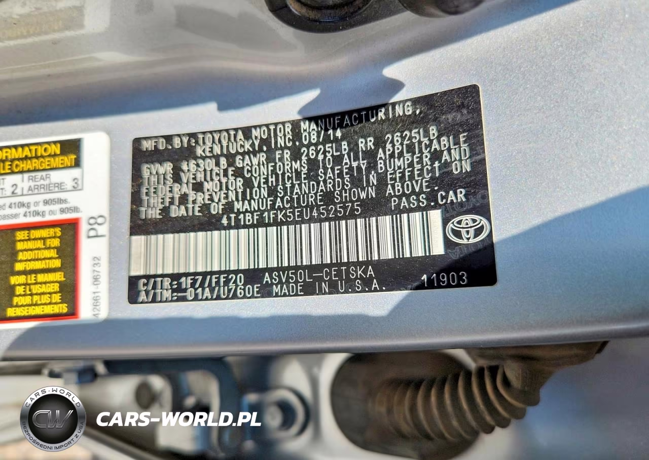 2014 Toyota Camry Se Sport VIN:4T1BF1FK5EU452575 - 13