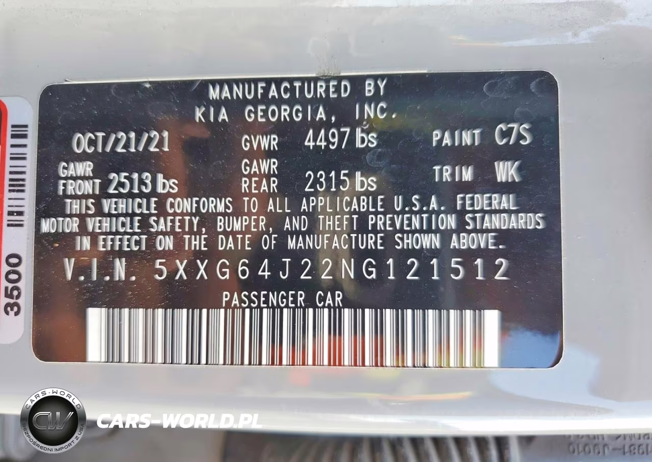 2022 Kia K5 Gt Line VIN:5XXG64J22NG121512 - 12