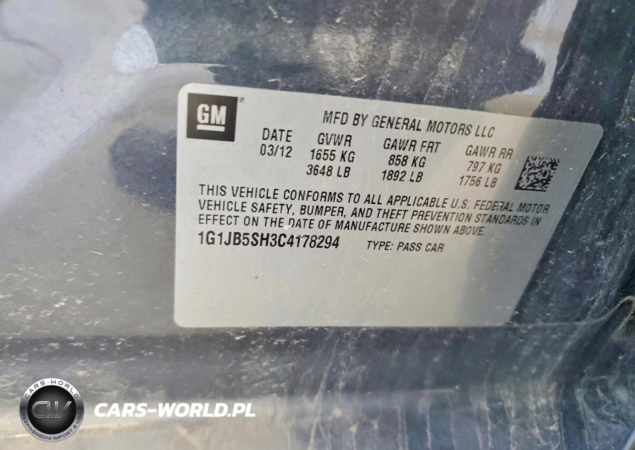 2012 Chevrolet Sonic Ls VIN:1G1JB5SH3C4178294 - 12
