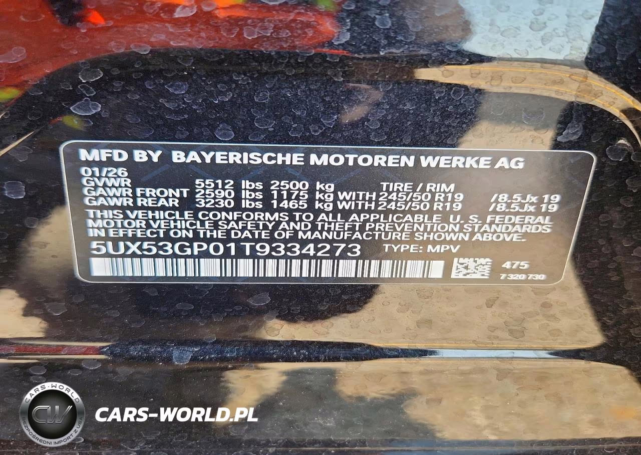 2026 BMW X3 30 xDrive VIN:5UX53GP01T9334273 - 12