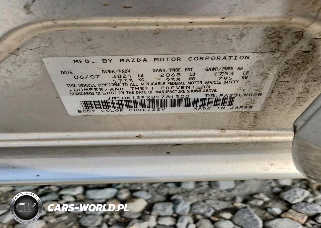 2008 Mazda 3 I VIN:JM1BK12FX81781500 - 12