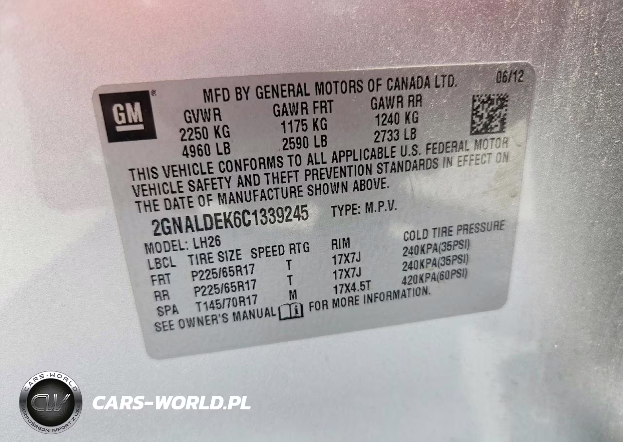 2012 Chevrolet Equinox Lt VIN:2GNALDEK6C1339245 - 13