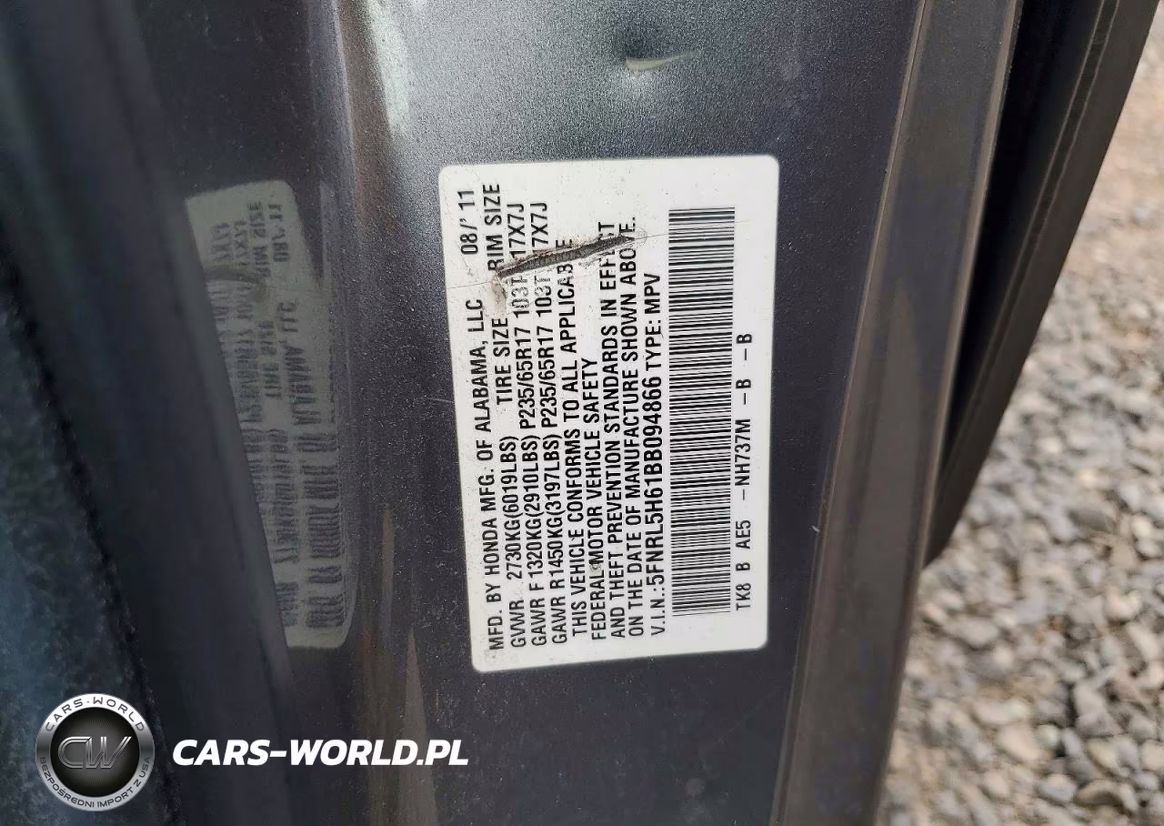 2011 Honda Odyssey Exl VIN:5FNRL5H61BB094866 - 14