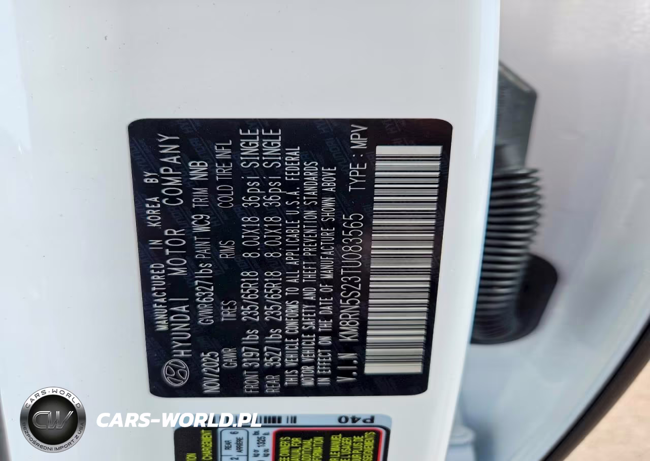 2026 Hyundai Palisade Sel Premium VIN:KM8RN5S23TU083565 - 13