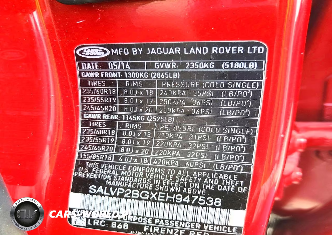 2014 Land Rover Range Rover Evoque Pure Plus VIN:SALVP2BGXEH947538 - 13