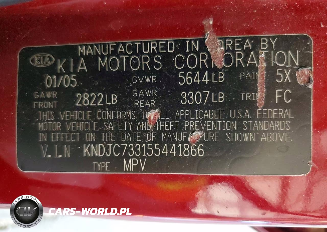 2005 Kia Sorento Lx VIN:KNDJC733155441866 - 12