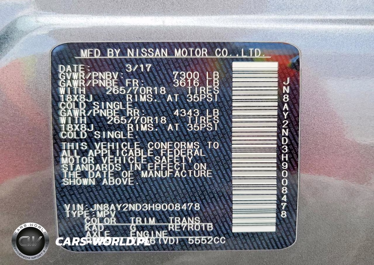 2017 Nissan Armada Sv VIN:JN8AY2ND3H9008478 - 13