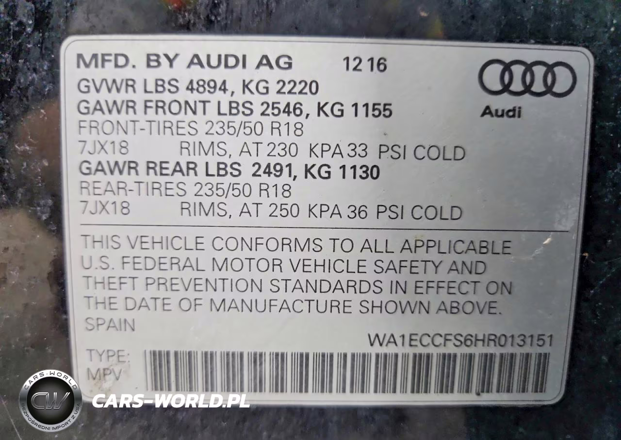 2017 Audi Q3 Premium VIN:WA1ECCFS6HR013151 - 13