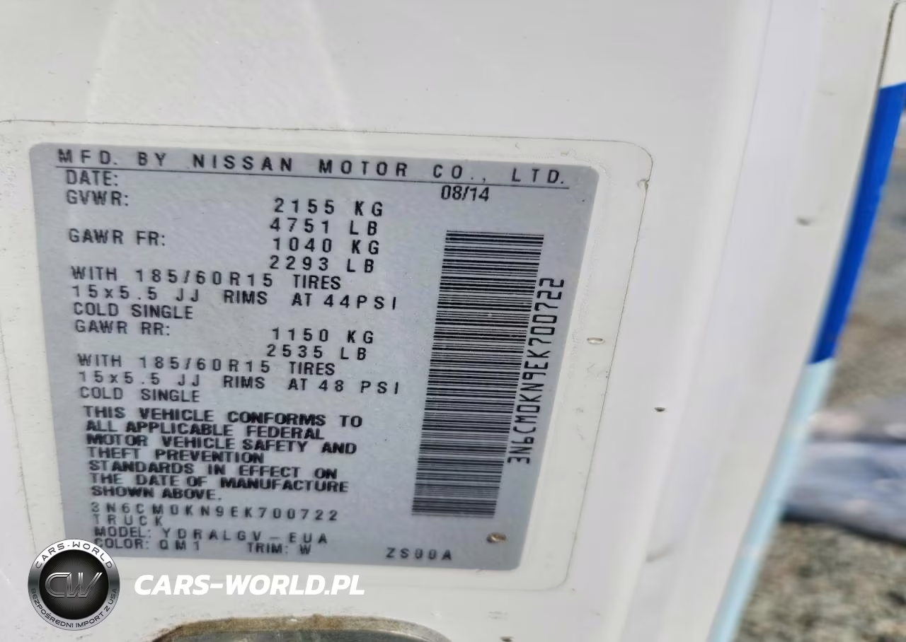 2014 Nissan Nv200 Delivery Van VIN:3N6CM0KN9EK700722 - 13