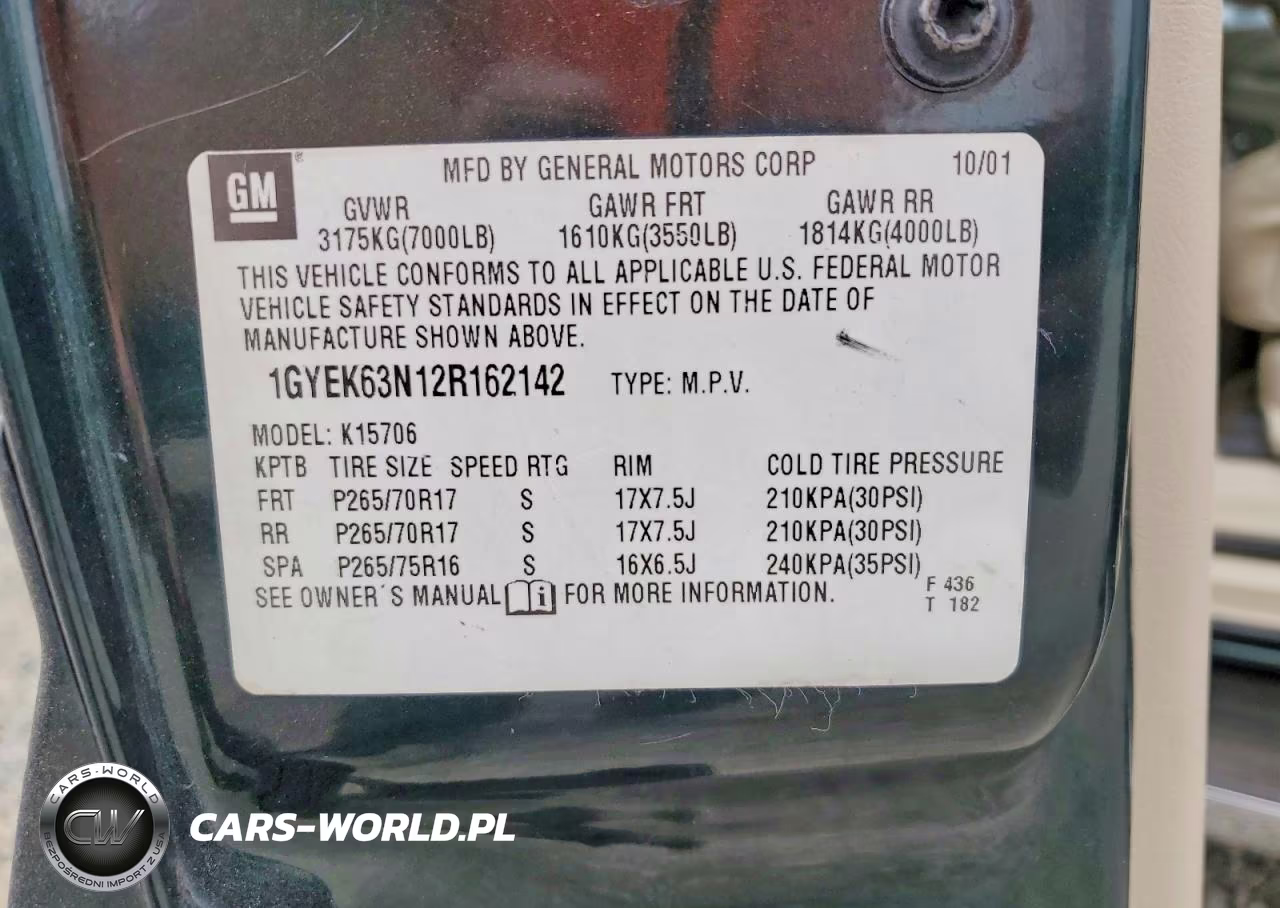 2002 Cadillac Escalade Luxury VIN:1GYEK63N12R162142 - 13