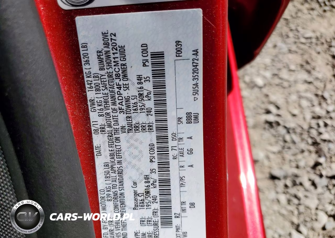 2012 Ford Fiesta Ses VIN:3FADP4FJ8CM112072 - 13