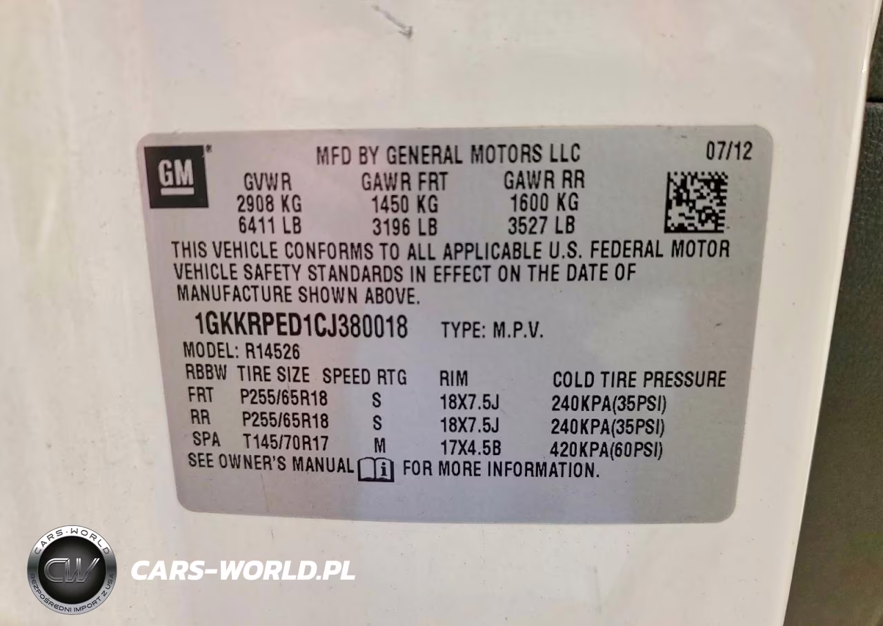 2012 GMC Acadia Sle VIN:1GKKRPED1CJ380018 - 13