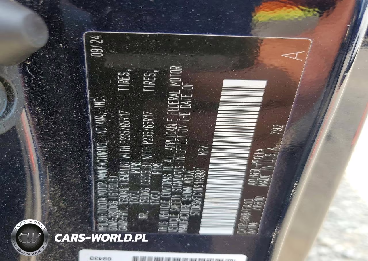 2024 Toyota Sienna Le VIN:5TDKSKFC1RS149981 - 14