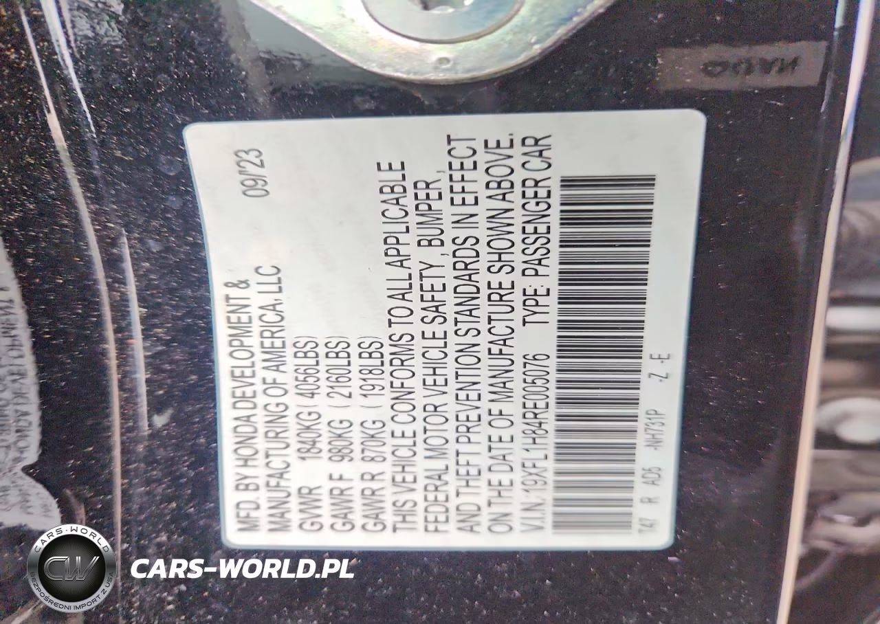 2024 Honda Civic Sport Touring VIN:19XFL1H84RE005076 - 13