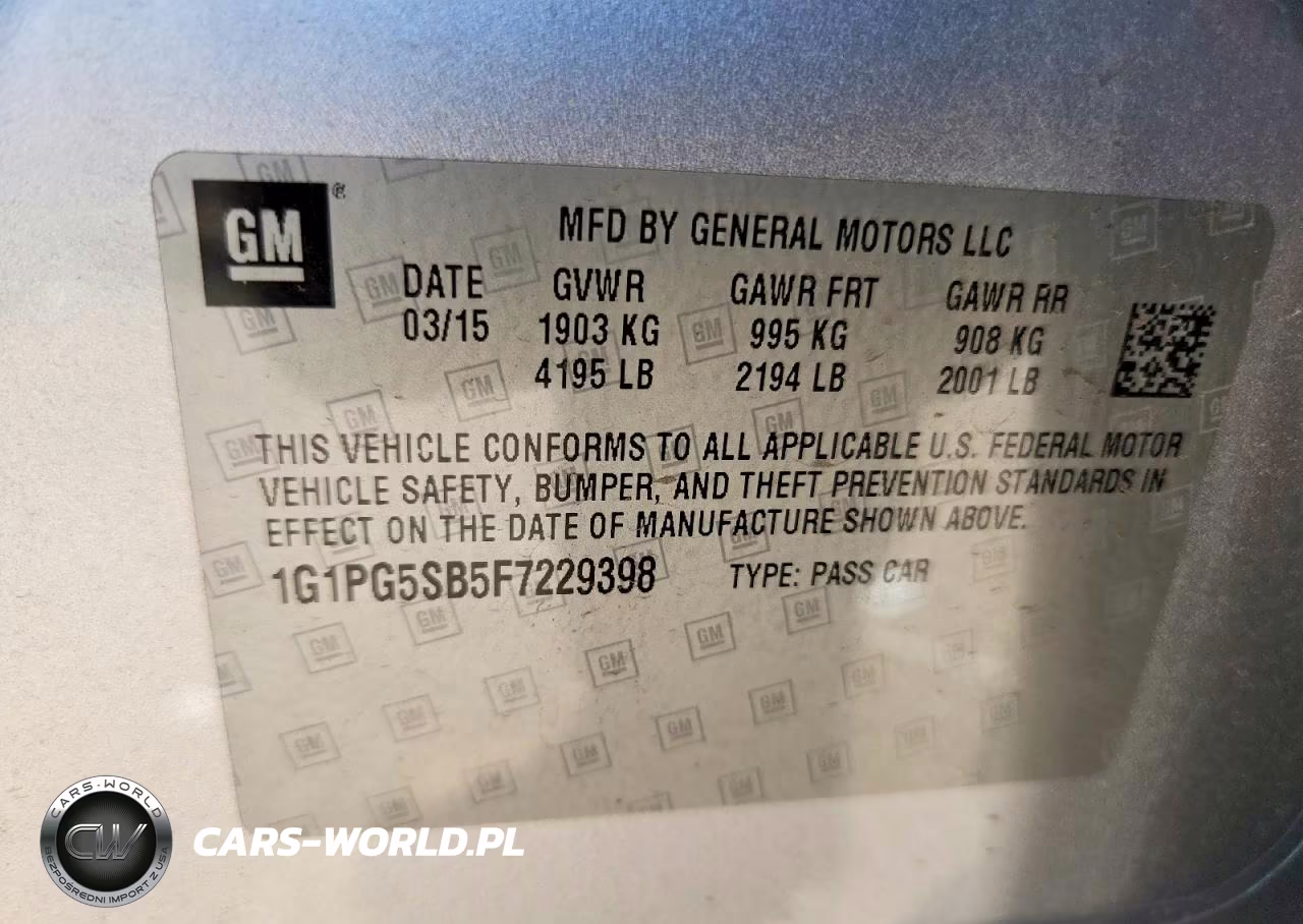 2015 Chevrolet Cruze Ltz VIN:1G1PG5SB5F7229398 - 12
