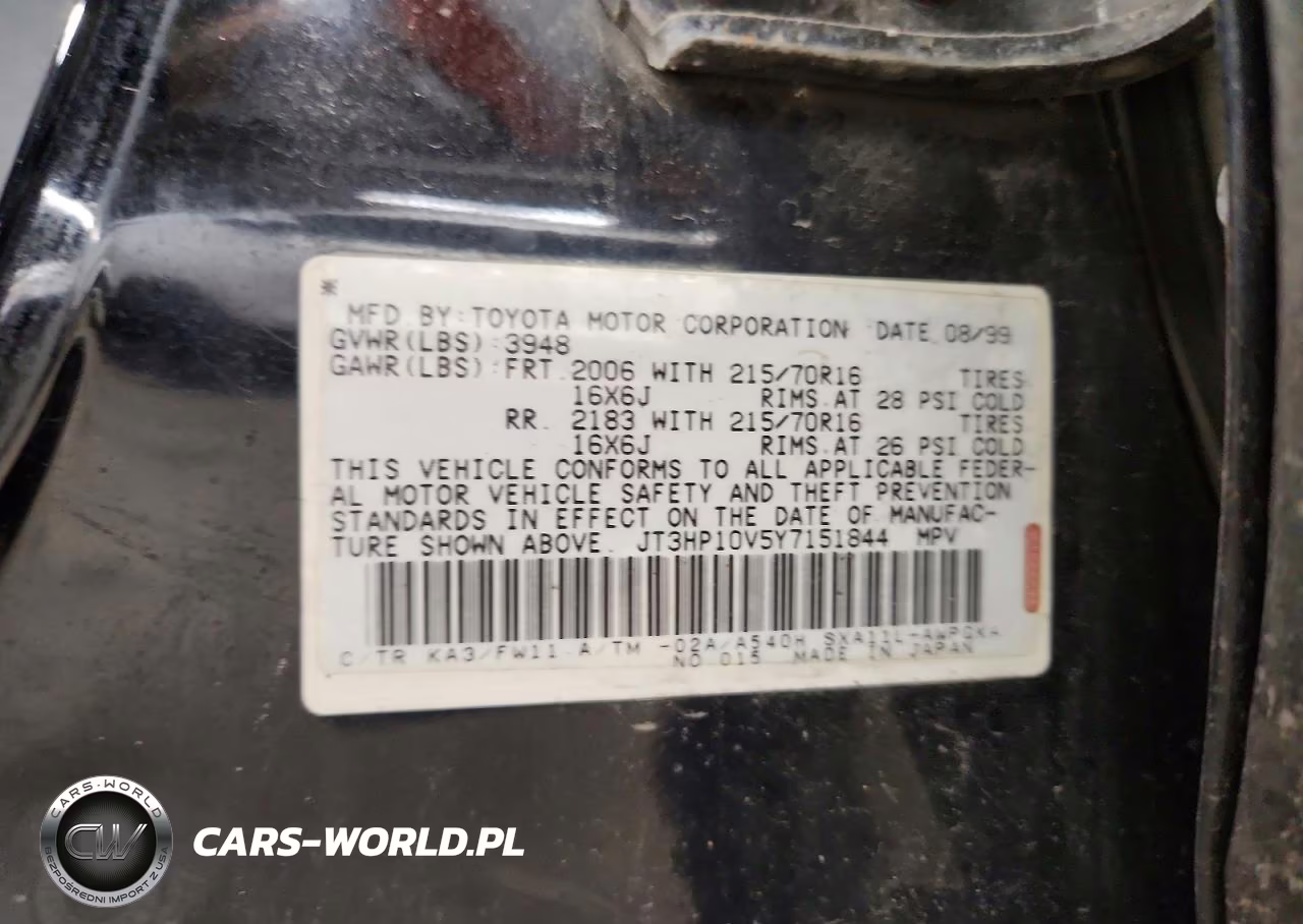 2000 Toyota Rav4 Base VIN:JT3HP10V5Y7151844 - 13
