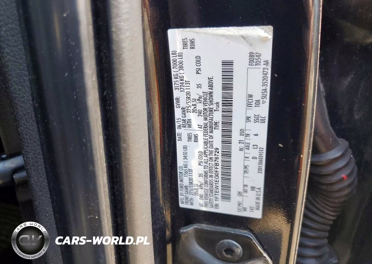 2015 Ford F150 Supercrew VIN:1FTEW1EG0FFB76729 - 12