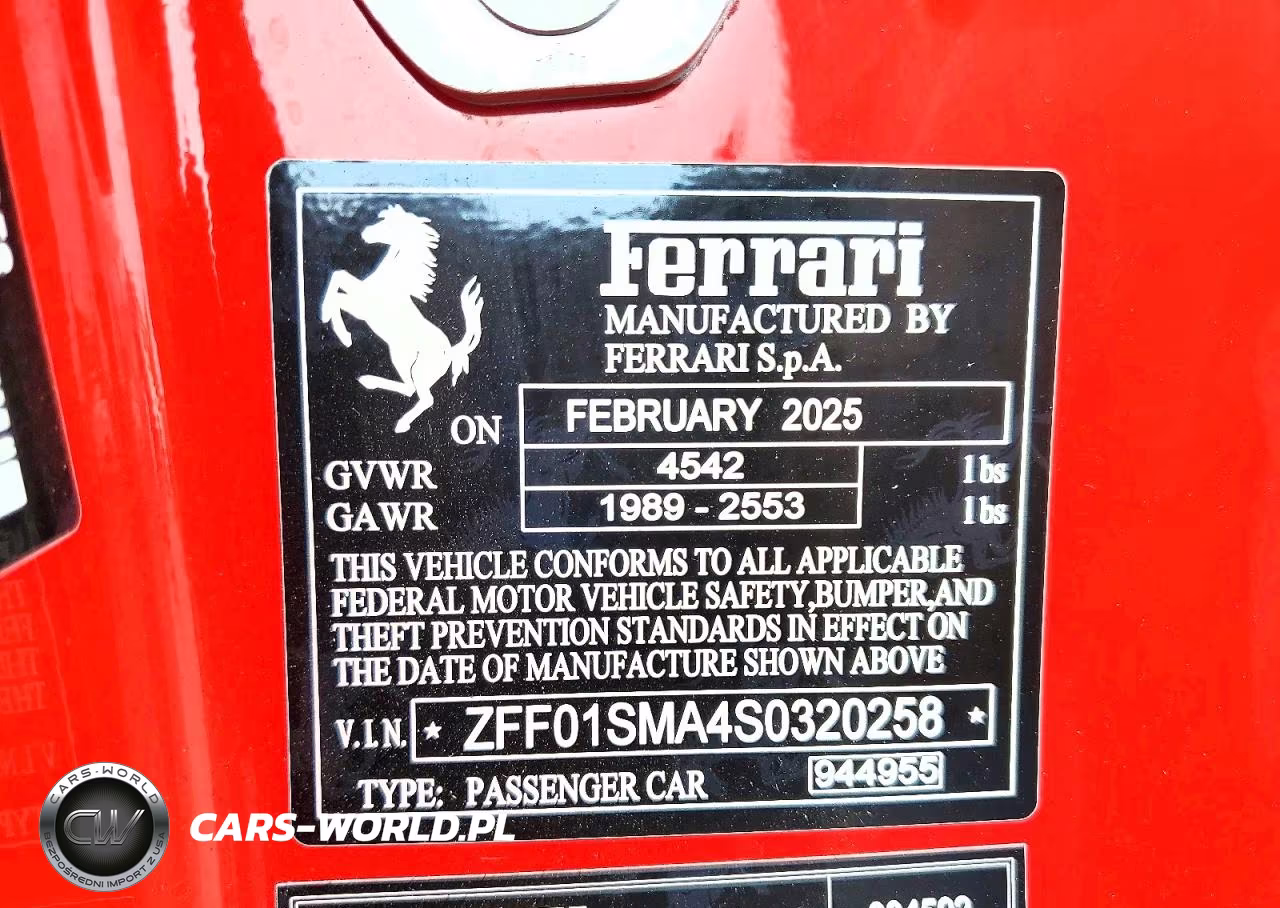 2025 Ferrari 296 Gts VIN:ZFF01SMA4S0320258 - 12