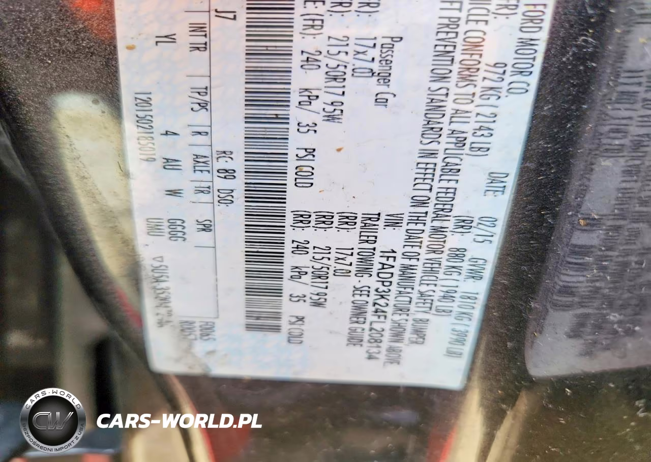 2015 Ford Focus Se VIN:1FADP3K24FL208134 - 14