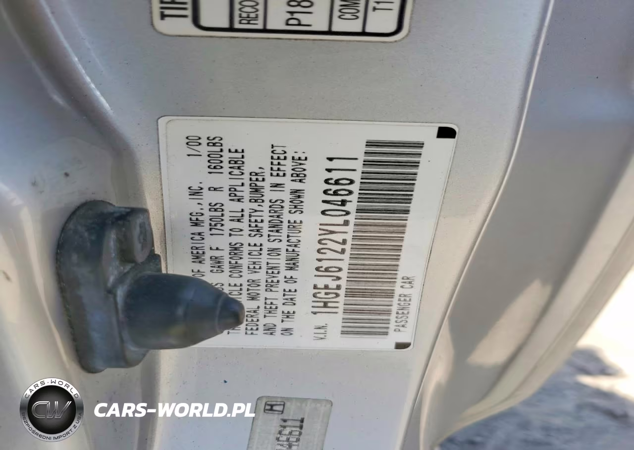 2000 Honda Civic Dx VIN:1HGEJ6122YL046611 - 12