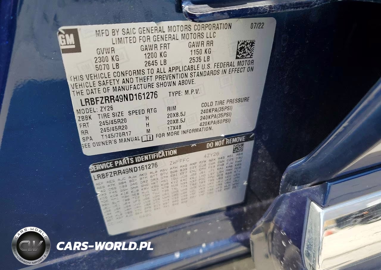 2022 Buick Envision Avenir VIN:LRBFZRR49ND161276 - 13
