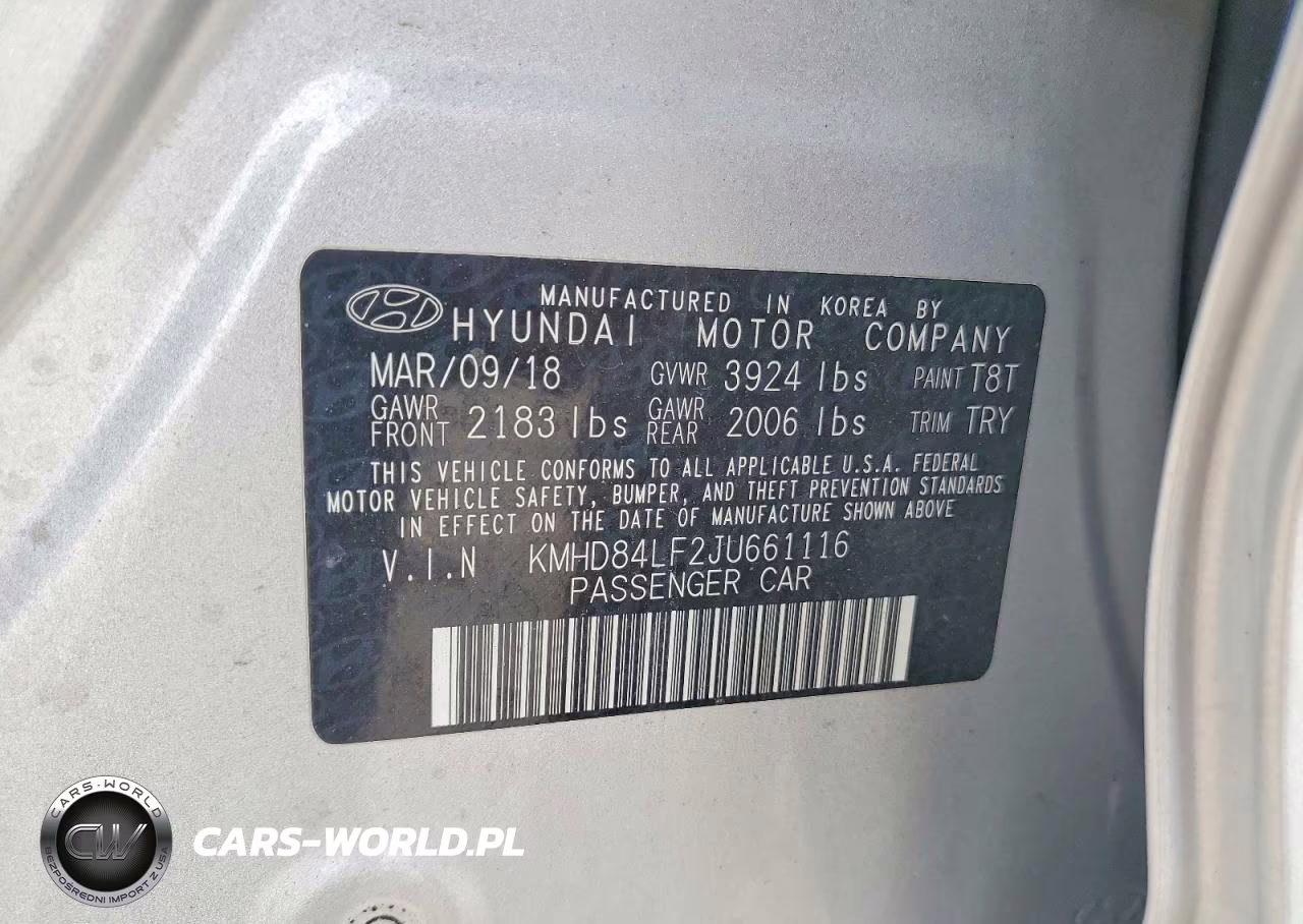 2018 Hyundai Elantra Value Edition VIN:KMHD84LF2JU661116 - 12