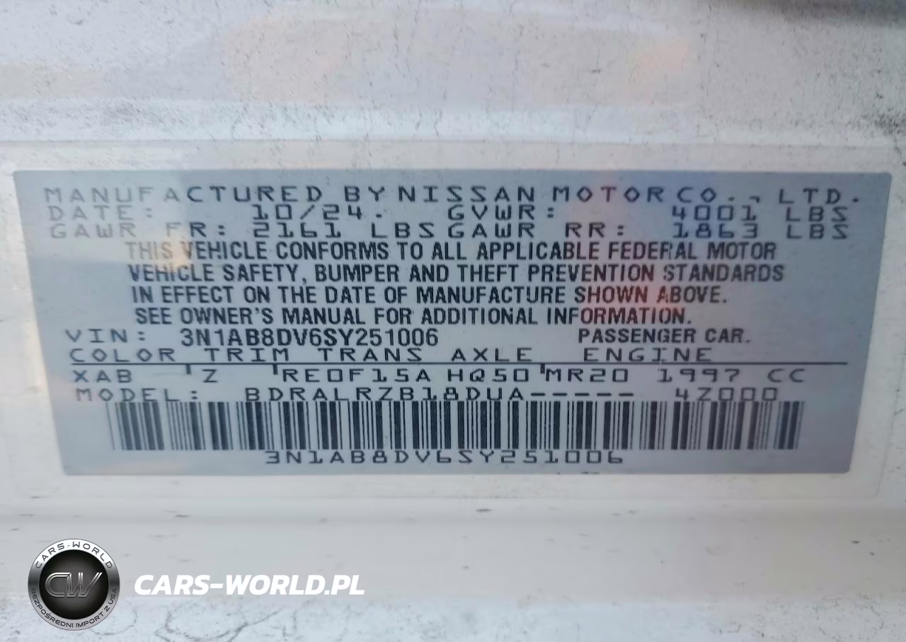 2025 Nissan Sentra Sr VIN:3N1AB8DV6SY251006 - 13