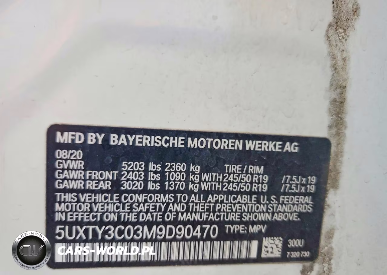 2021 BMW X3 Sdrive30I VIN:5UXTY3C03M9D90470 - 13