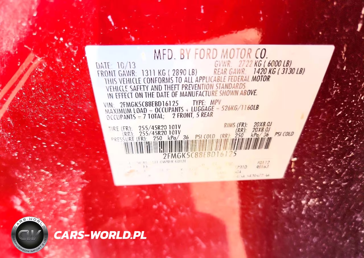 2014 Ford Flex Sel VIN:2FMGK5C88EBD16125 - 13