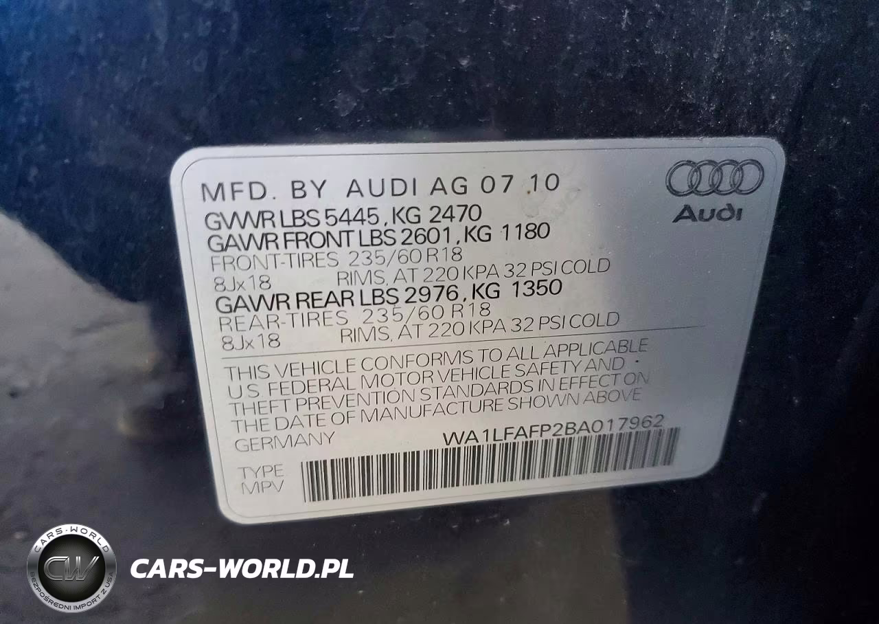2011 Audi Q5 Premium Plus VIN:WA1LFAFP2BA017962 - 12